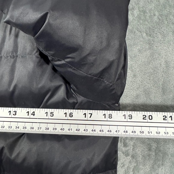 Eileen Fisher Down Reversible Black Puffer Long Length Full Zip Coat - Picture 14 of 14